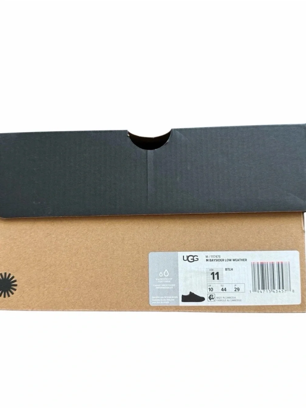 Men's UGG WATERPROOF FEATURES M BAYSIDER LOW WEATHER Boots USA 11 EU 44